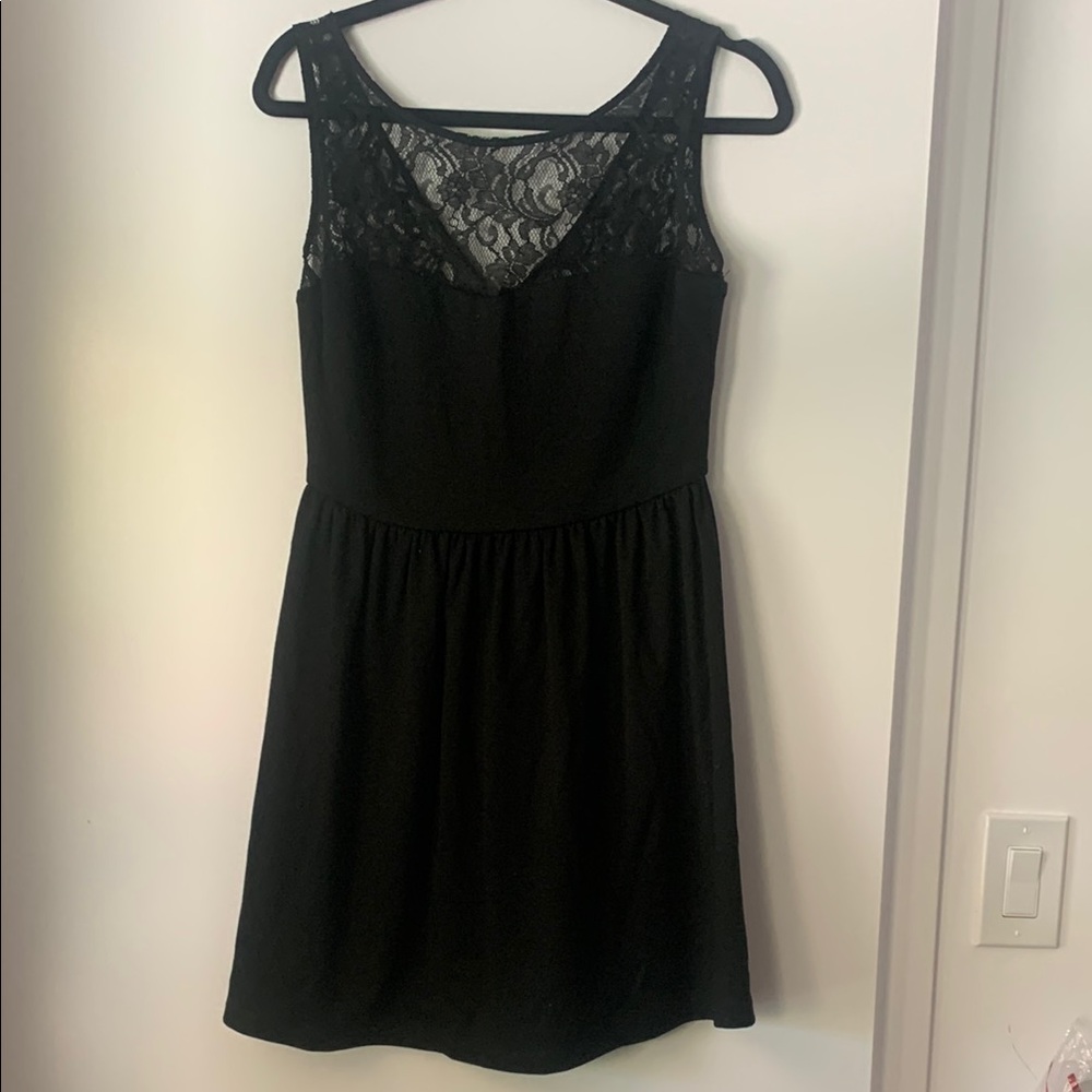 Aqua Black Sleeveless V-Neck Mini Sundress